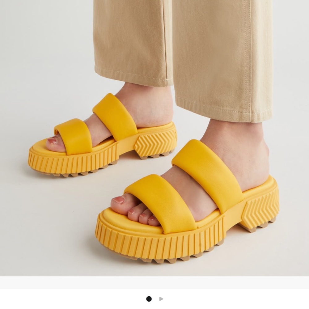 Brand new in box size 10 Sorel Women's Yellow Platform Sandals